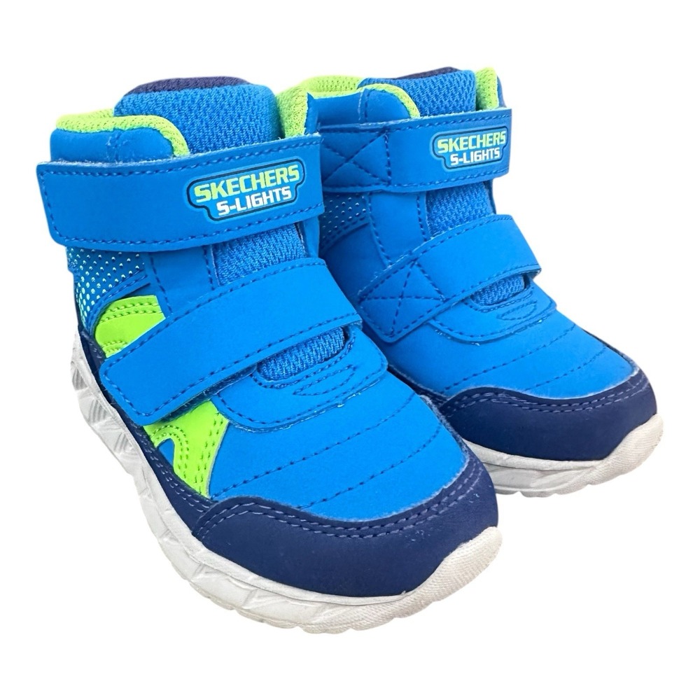 Skechers Toddler Boys S Lights Magna-Lights Light Up Trainers - Blue Size 6